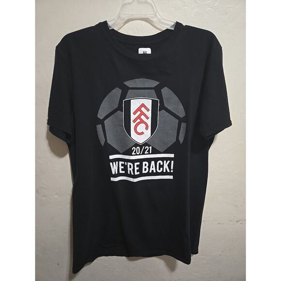 Fulham FC Black 20/21 We're Back! T-shirt Size Large - Picture 1 of 8